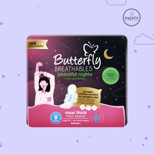 Butterfly Breathables Peaceful Nights Cottony Comfort Extra Long Sanitary Pads – 8 Pcs