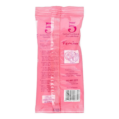 Treet Femina Body Razor 5-Pack | Women's Disposable Shaving Razor for Smooth Skin