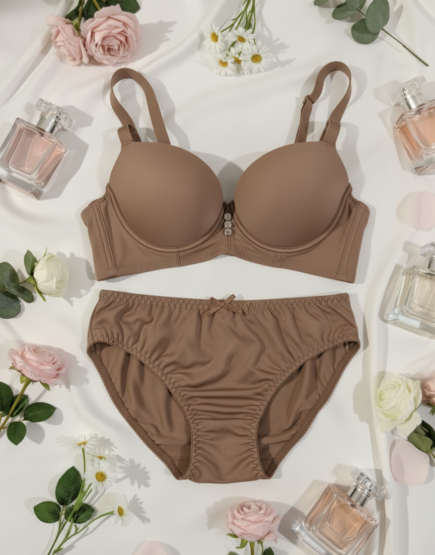 Smooth Contour Bra & Soft Linen-Feel Panty